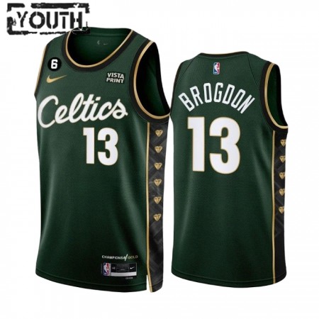 Dres Boston Celtics Malcolm Brogdon 13 Nike 2022-23 City Edition Zelena Swingman - Dječji